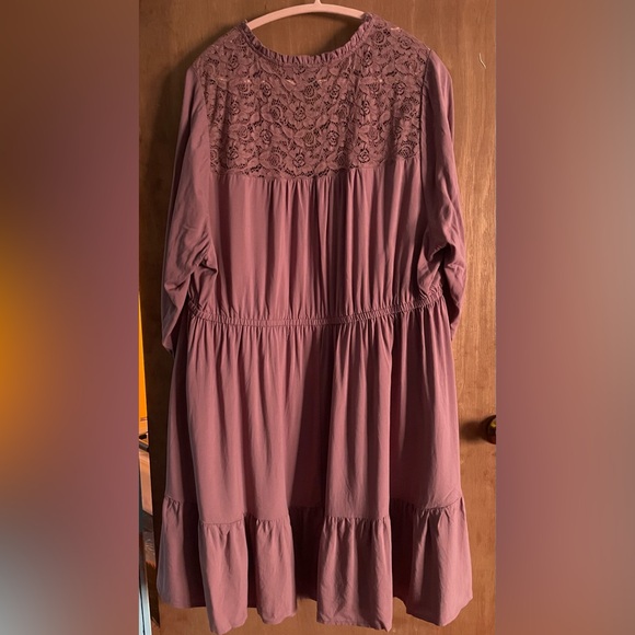 Torrid Dusty Rose Long Sleeve Dress - Picture 4 of 6